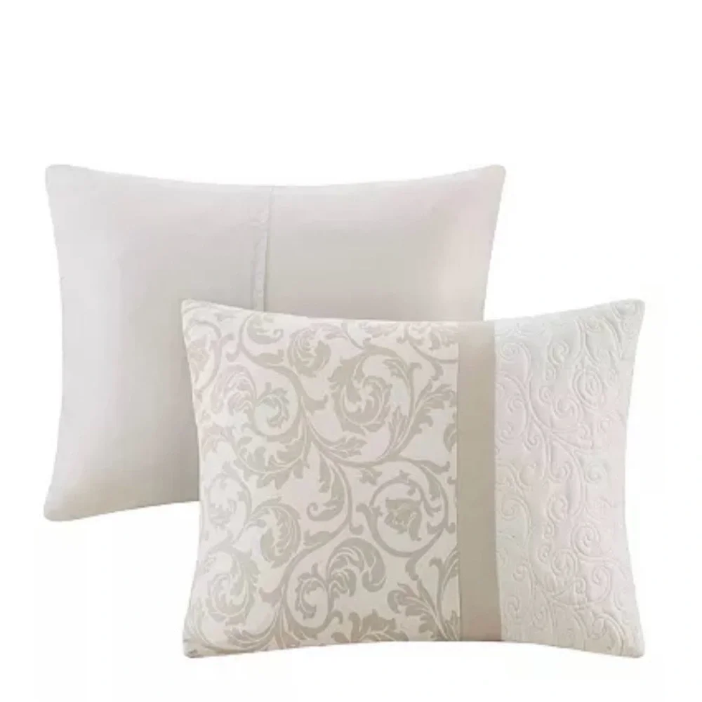 California King Elegant Cream Comforter 7piece Set
